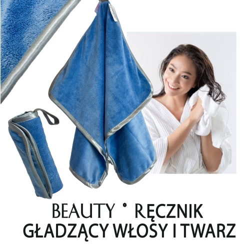 Ręcznik *beauty* Superchłonny z mikrofibry- duży 90x150 Niebieski